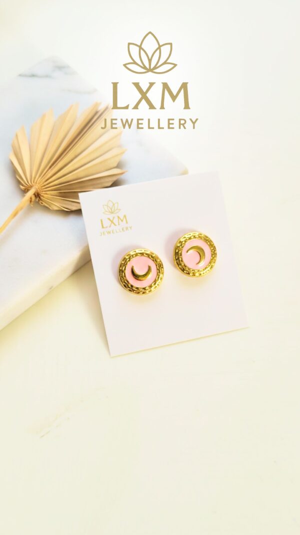Golden Geometric Petal Studs