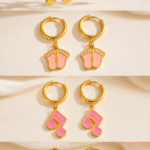 Hoop Baby design Earrings