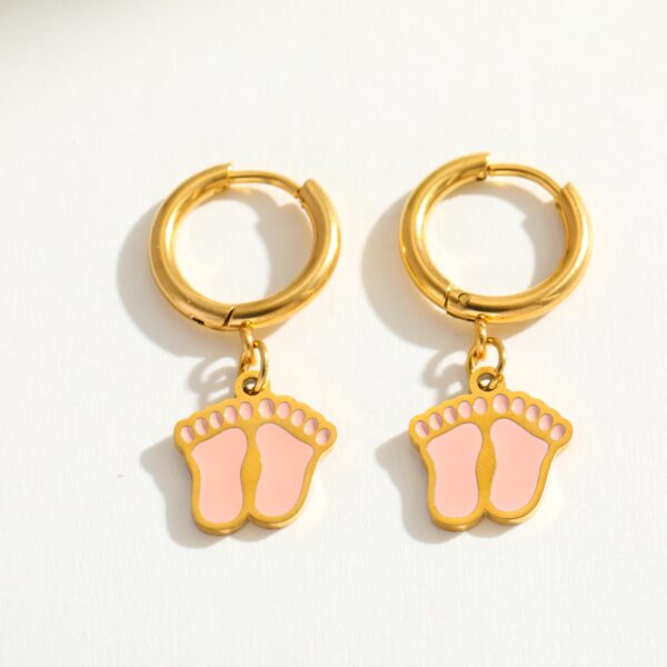 Hoop Baby design Earrings