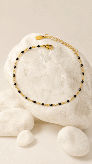 Black Bead Bracelet