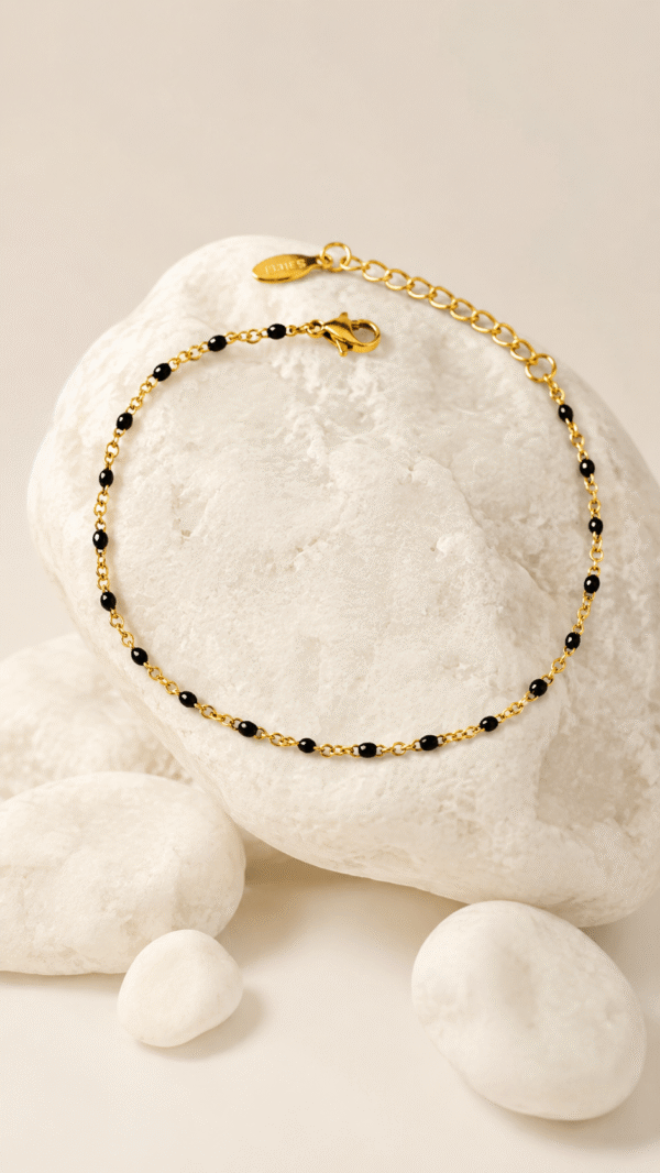 Black Bead Bracelet