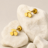 CHERRY DESIGN BACK BALL EARRINGS