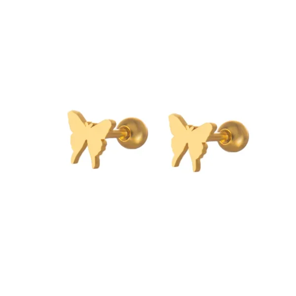 CHERRY DESIGN BACK BALL EARRINGS