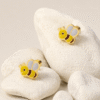 KIDS STUD HONEYBEE DESIGN BACK BALL EARRING