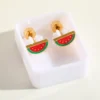 BABY STUD UNICORN DESIGN BACK BALL EARRING