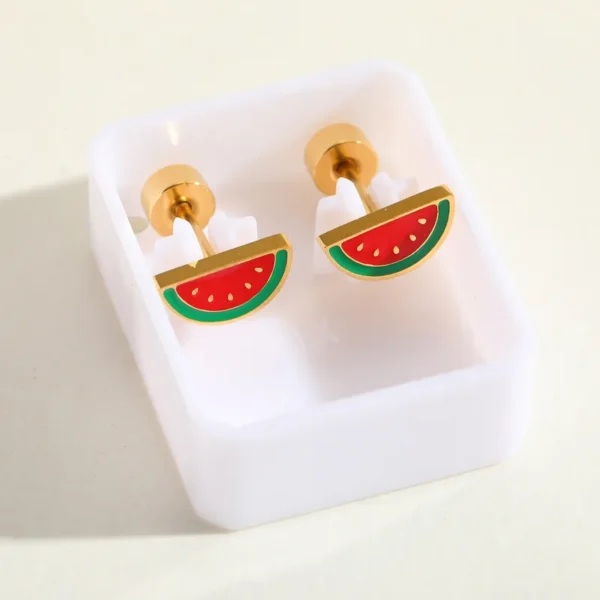 BABY STUD UNICORN DESIGN BACK BALL EARRING