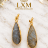 4cb52e4a-b4e5-4565-8b86-470886d90744 HOOP NATURAL STONE WITH BRASS EARRING