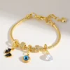 C1 CHARMS BLUE/RED EVIL EYE BRACELET