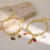 CHARMSBRA1 CHARMS BLUE/RED EVIL EYE BRACELET