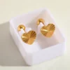 Cute-Heart-Shape-Stud-Earrings-For-Women-Electroplated-304-Stainless-Steel-With-18K-Real-Gold-PVD-Coating-Stone-Free-Inlay-4 TWIST LOCK STUD