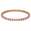 Geometric-Titanium-Steel-Tennis-Chain-Bracelet-For-Women-With-Claw-Setting-And-Zircon-Inlay-4 TENNIS BRACELET GREEN/PINK/WHITE STONE