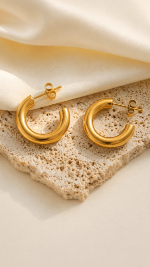 SMALL GOLD HOOP EARRING