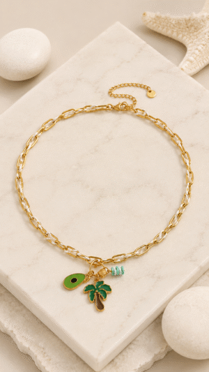 SUMMER THREAD CHAIN WITH COCONUT CHARMS