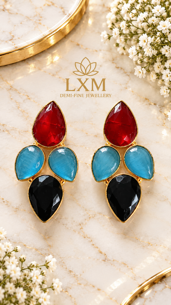 brass2 BRASS EARRINGS WITH NATURAL STONE
